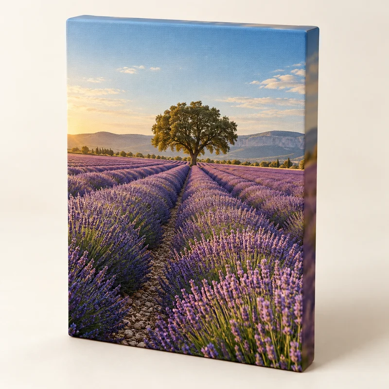 Exemple de toile 40 × 50 cm avec côtés photo floutés
