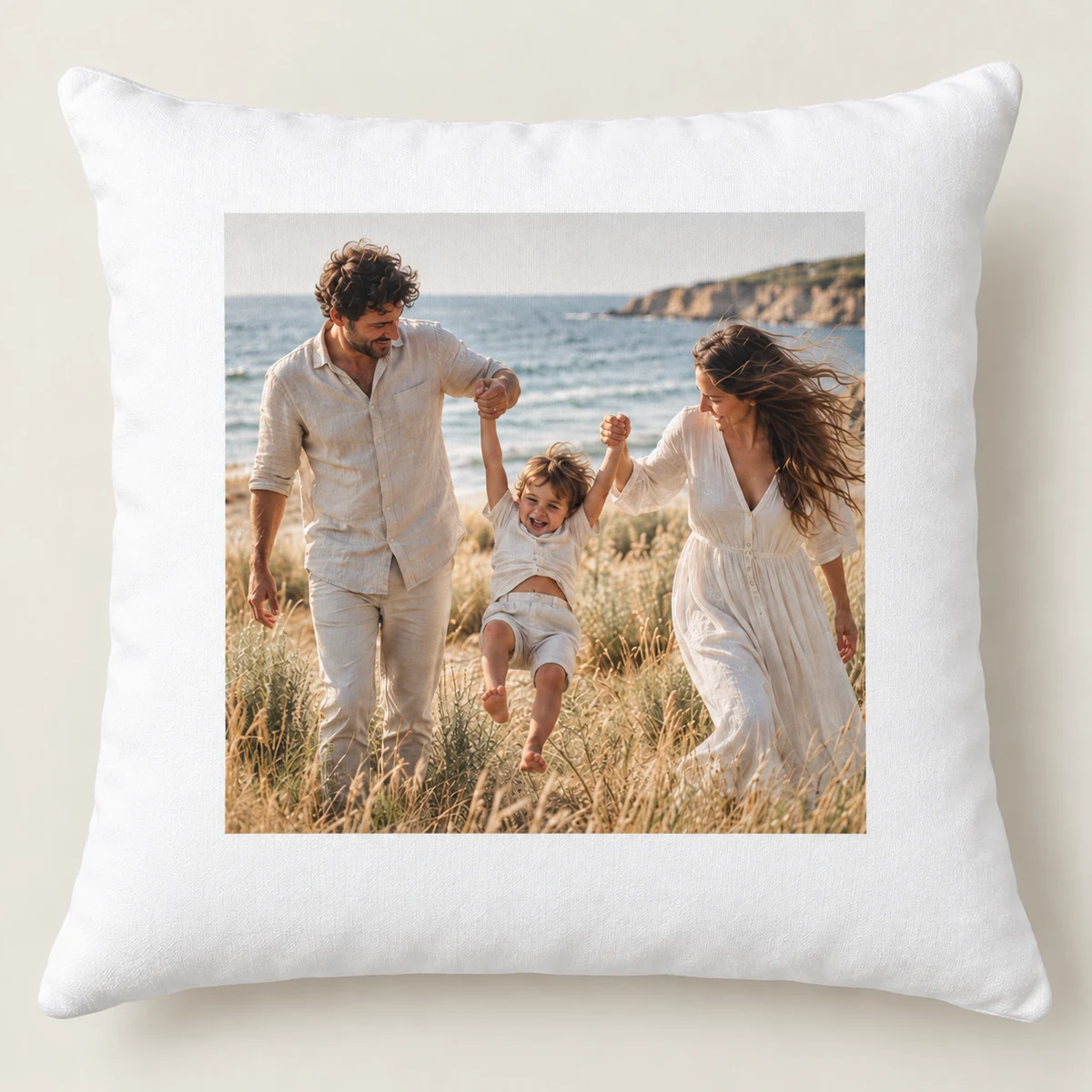 Coussin carré personnalisé avec une photo