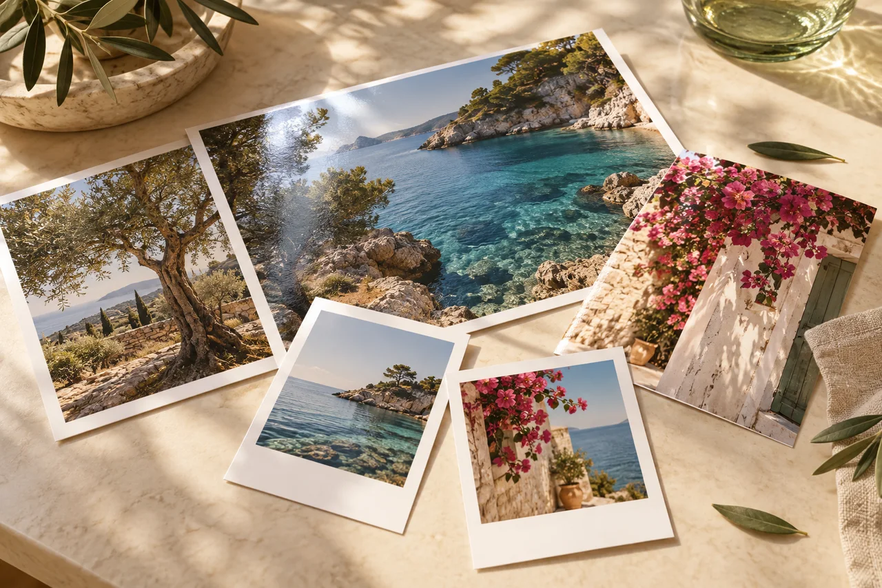 Des photos imprimées sur papier