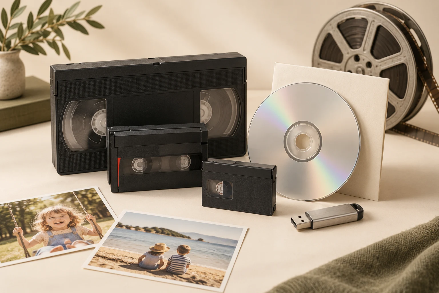 Cassettes vidéo, DVD et clé USB